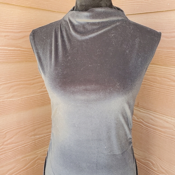 NWT A New Day Women's Mini Velvet Ruched Dress Black - Picture 11 of 15